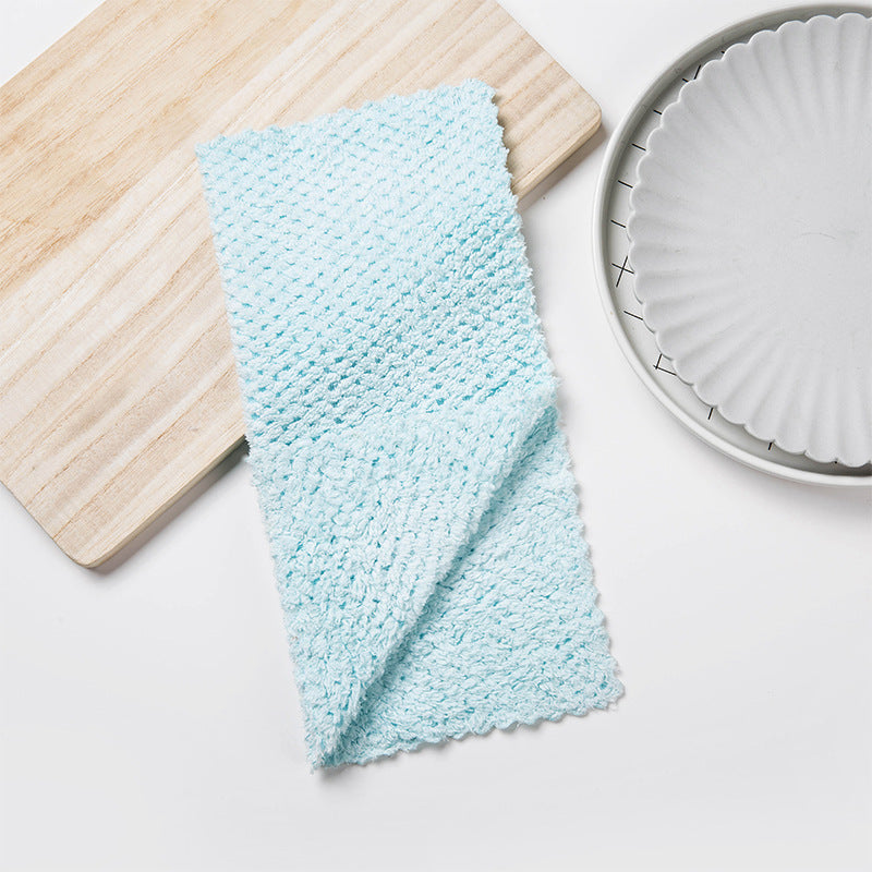 Coral Fleece Scouring Pad for Non-Oily Dishwashing
